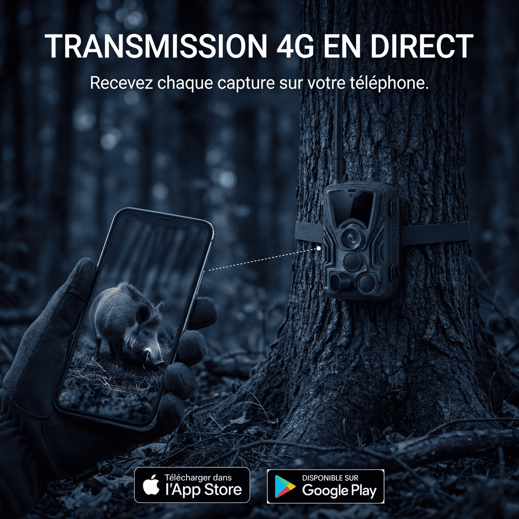 Caméra de chasse 4G 4K avec écran — vue 2 — Woodcam