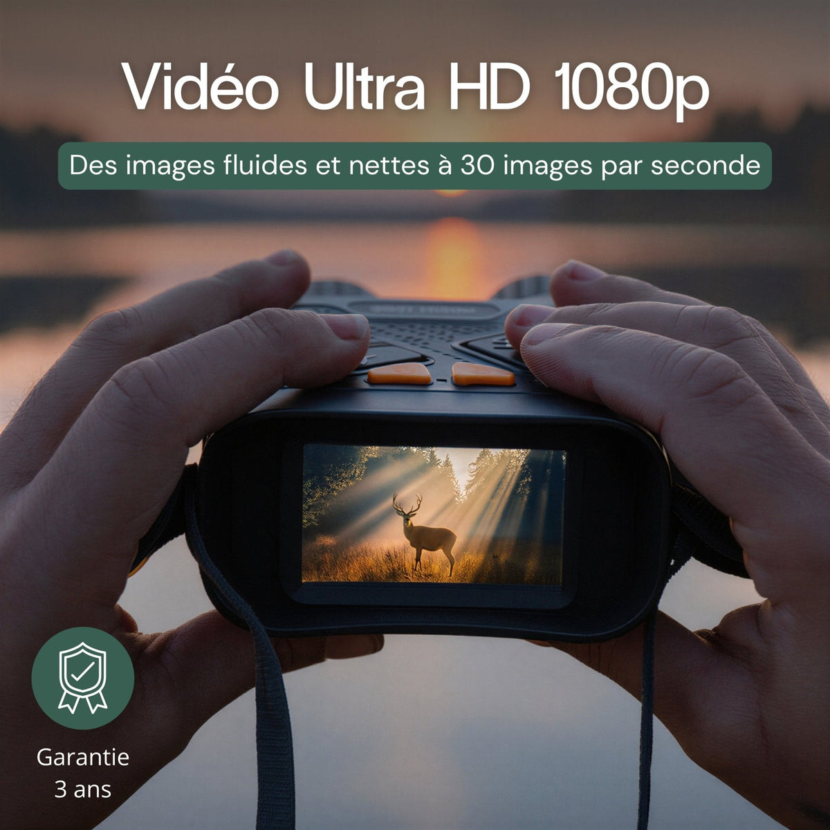 Jumelles vision nocturne HD — vue 3 — Woodcam