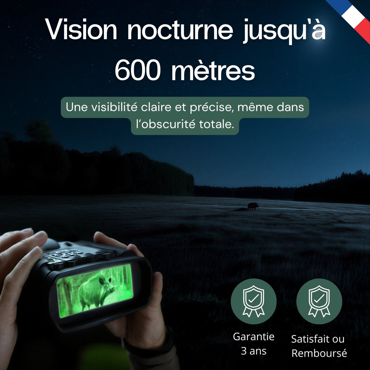 Jumelles vision nocturne 4K — Autonomie 20h — vue 5 — Woodcam