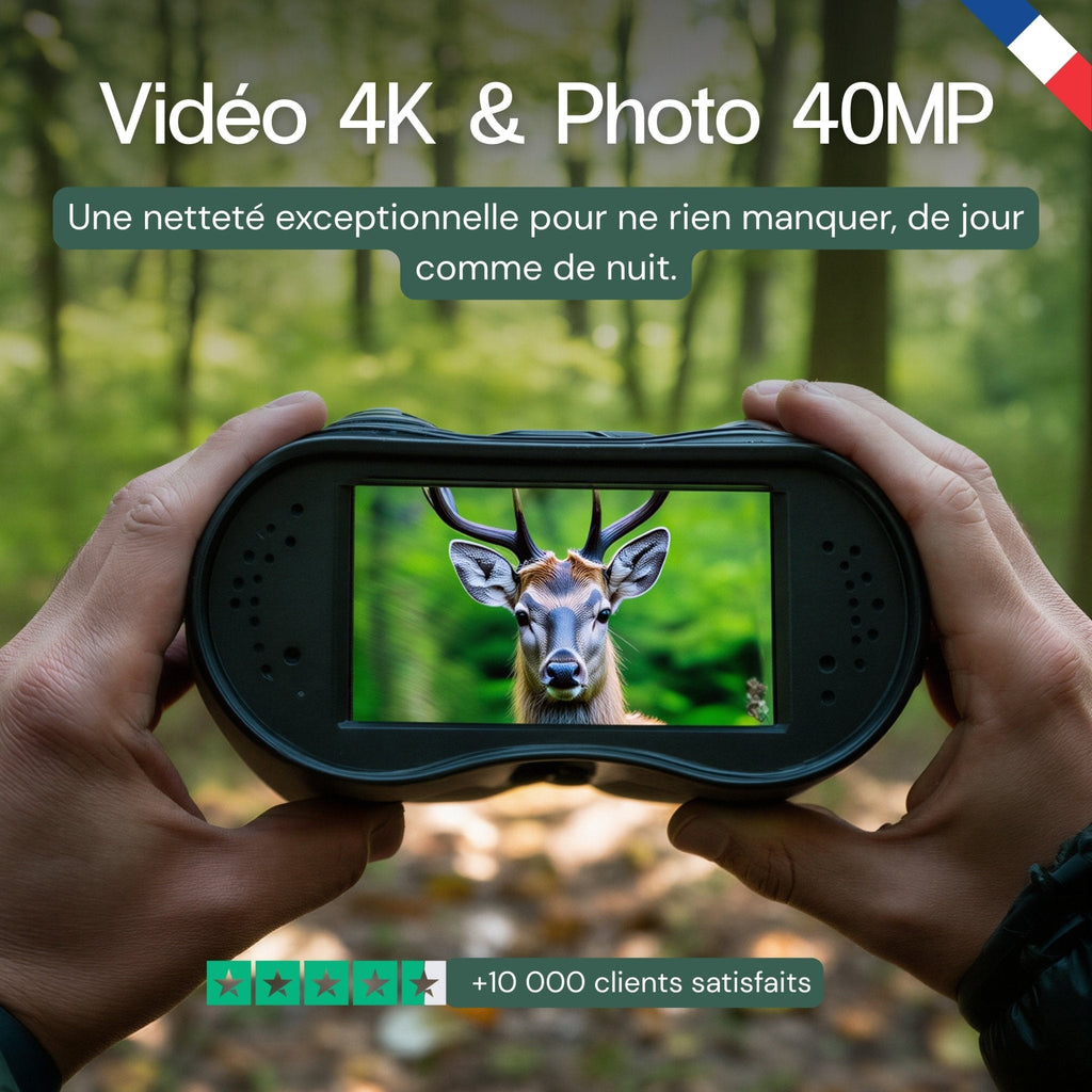 Jumelles vision nocturne 4K — Autonomie 8h — vue 2 — Woodcam