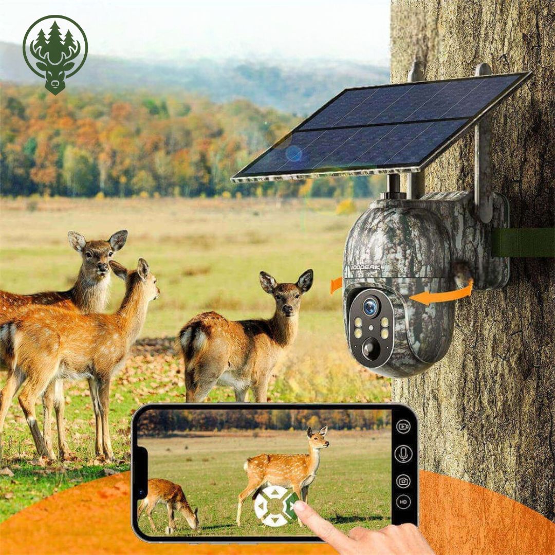 Caméra de chasse cellulaire solaire OC-C07 – 2.5K · 360° · Streaming direct 4G