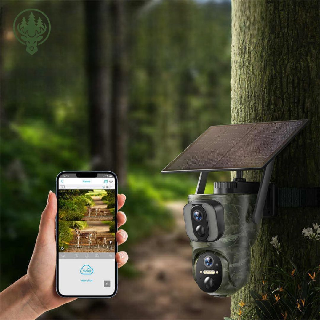 Caméra de chasse cellulaire solaire OC-C08 – 4G LTE · Détection faune · Vision nocturne