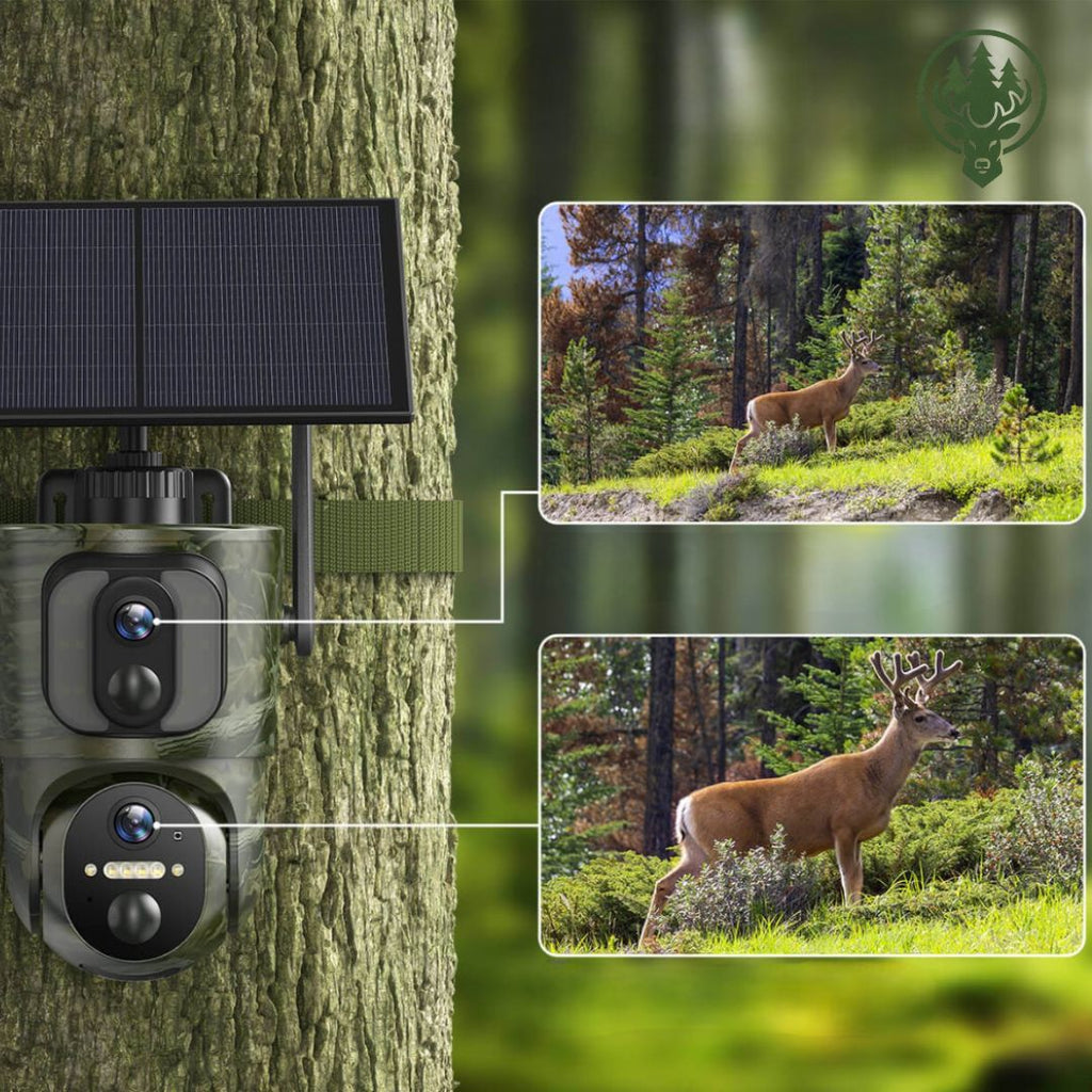 Caméra de chasse cellulaire solaire OC-C08 – 4G LTE · Détection faune · Vision nocturne