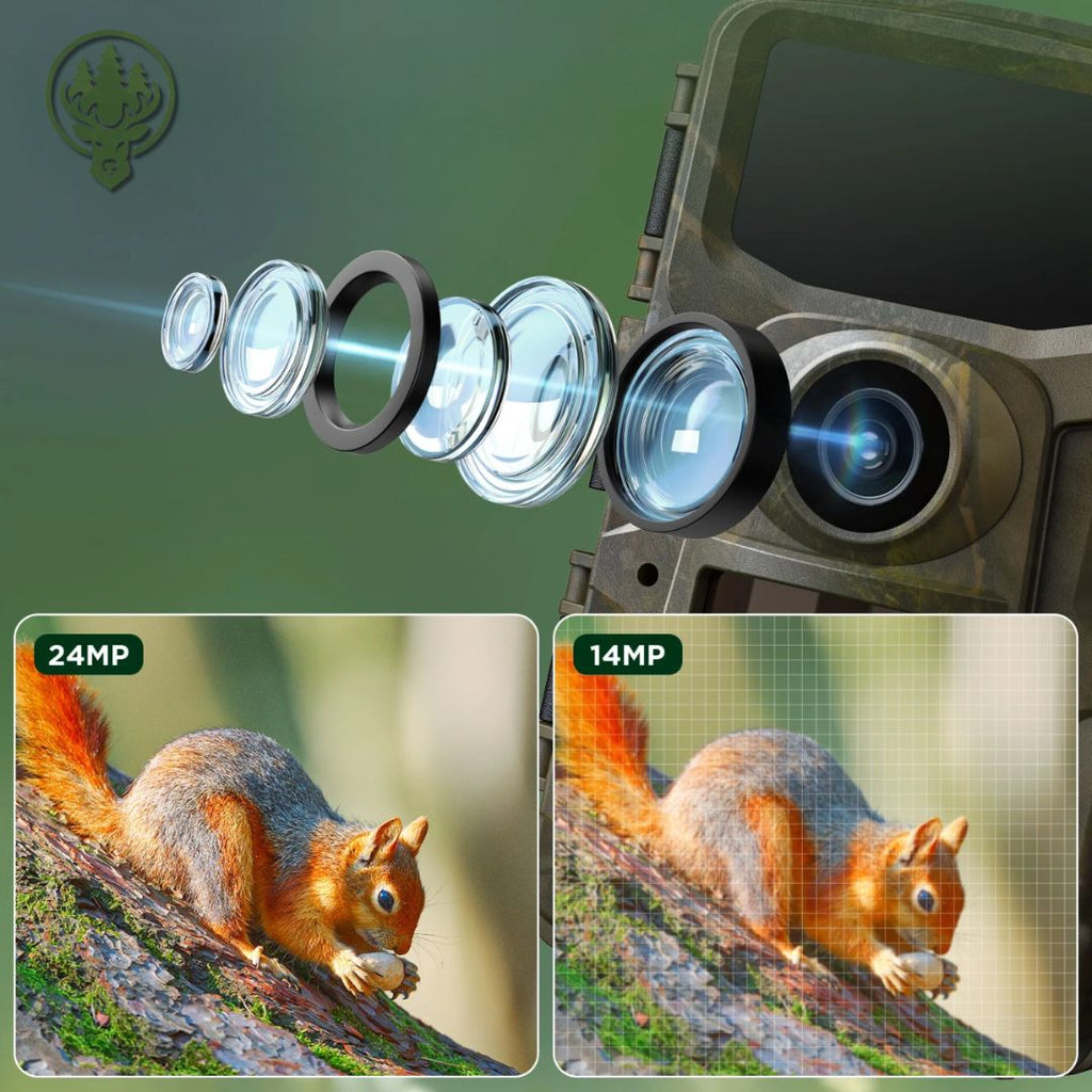 Caméra de chasse HD OC-C12 – 24MP · Utilisation facile · Vision infrarouge
