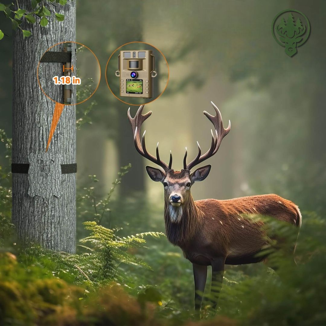 Caméra de chasse Wi-Fi 4K OC-C14 – Vision nocturne invisible · Discrète · 32MP