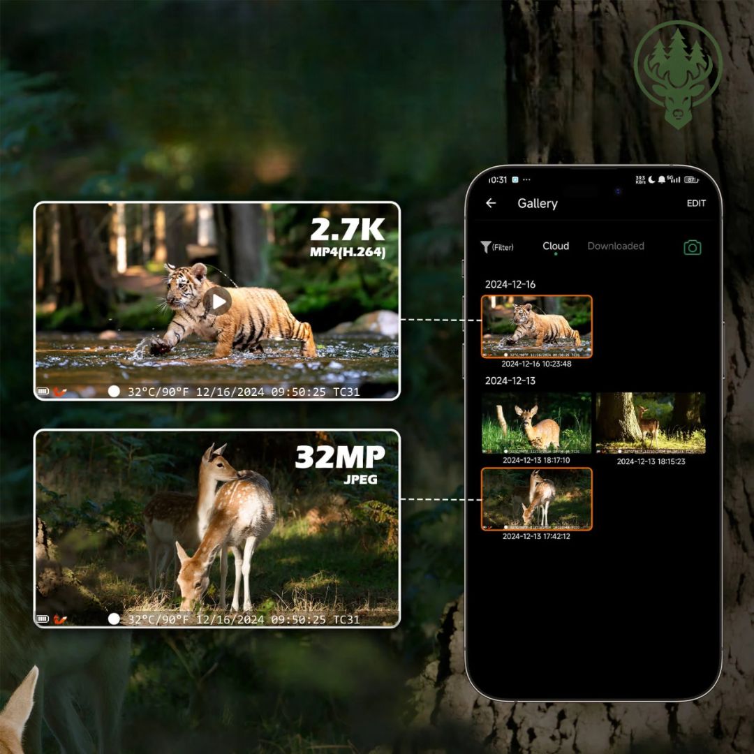 Caméra de chasse 4G OC-C01 – Cellulaire · 2.7K · 32MP · Vision infrarouge