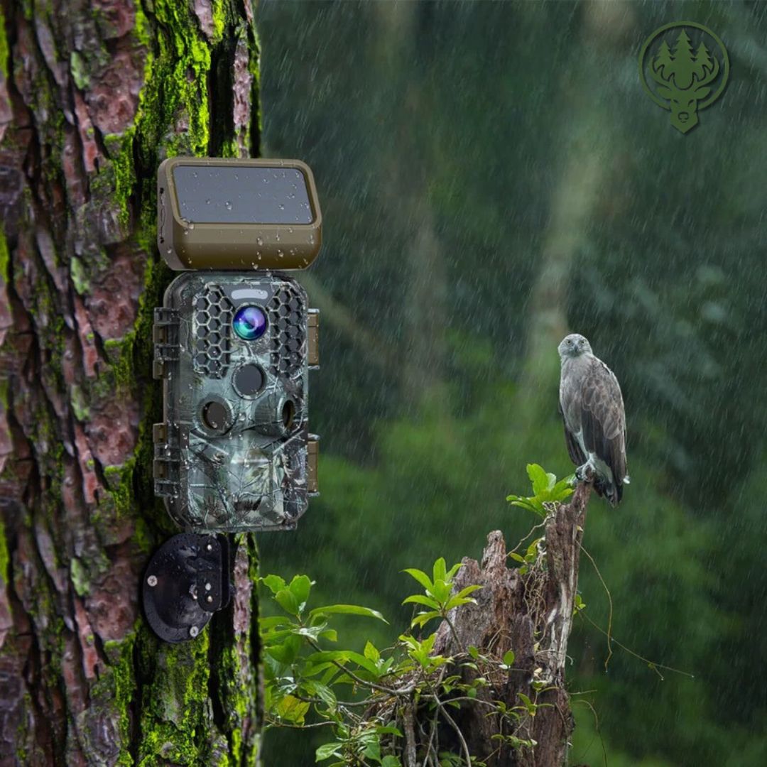 Caméra de chasse solaire Wi-Fi OC-C31 – 4K · Vision nocturne · Idéale faune sauvage