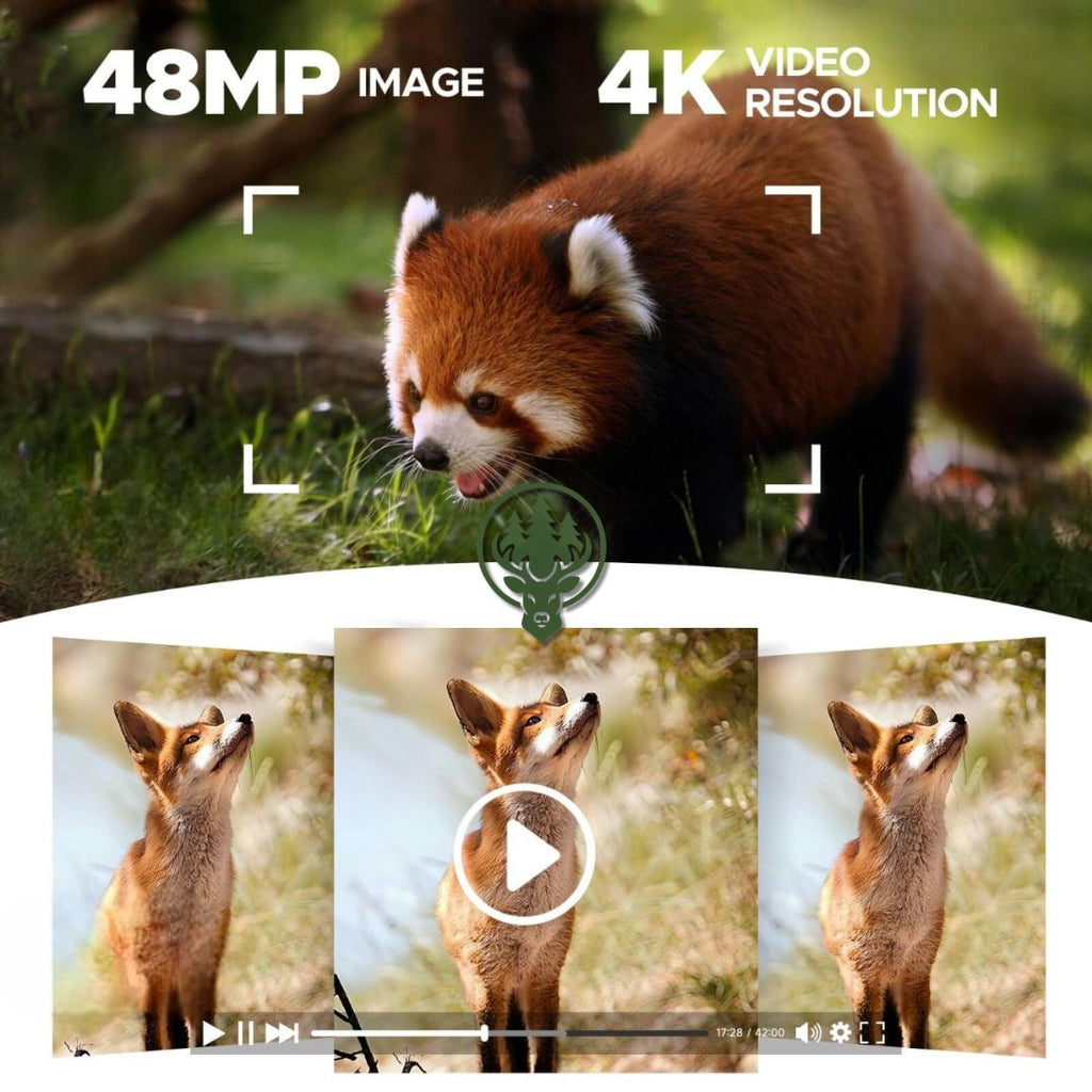 Caméra de chasse 4K UHD OC-C30 – 42MP · Vision nocturne · Étanche IP66
