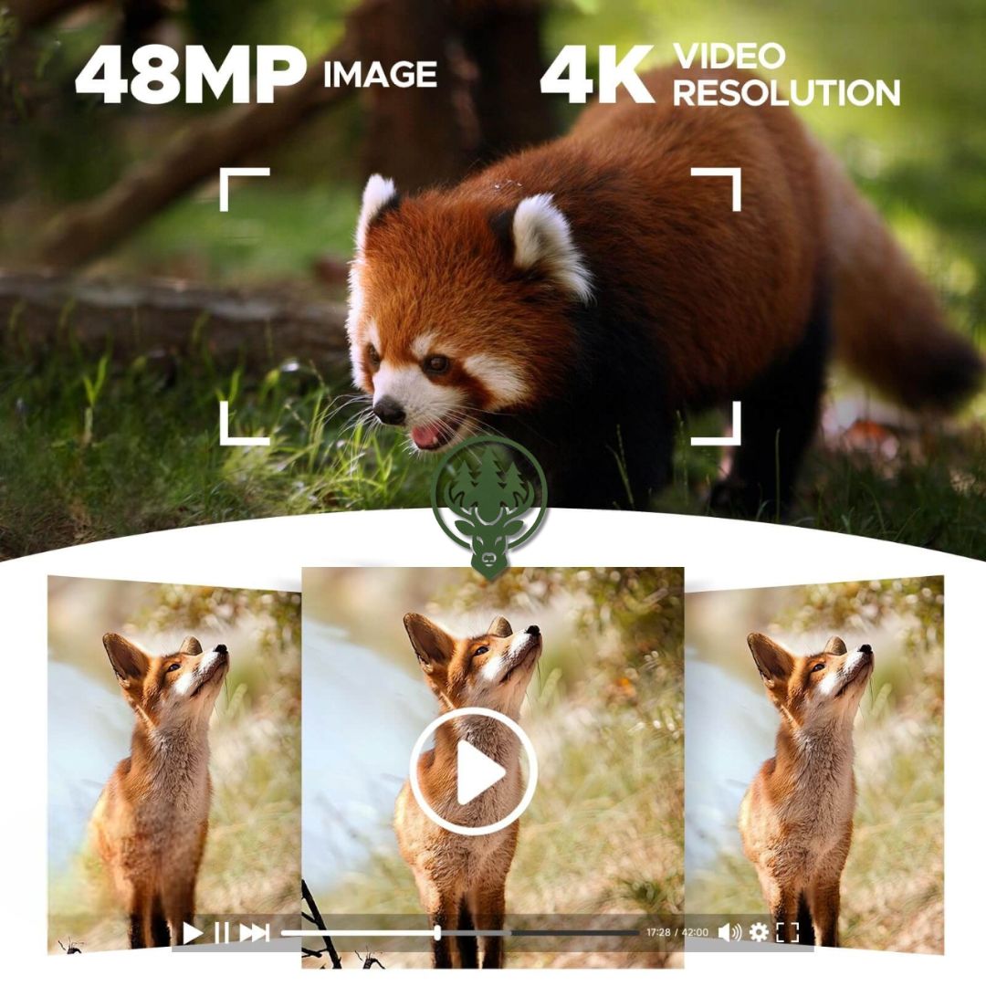 Caméra de chasse 4K UHD OC-C30 – 42MP · Vision nocturne · Étanche IP66