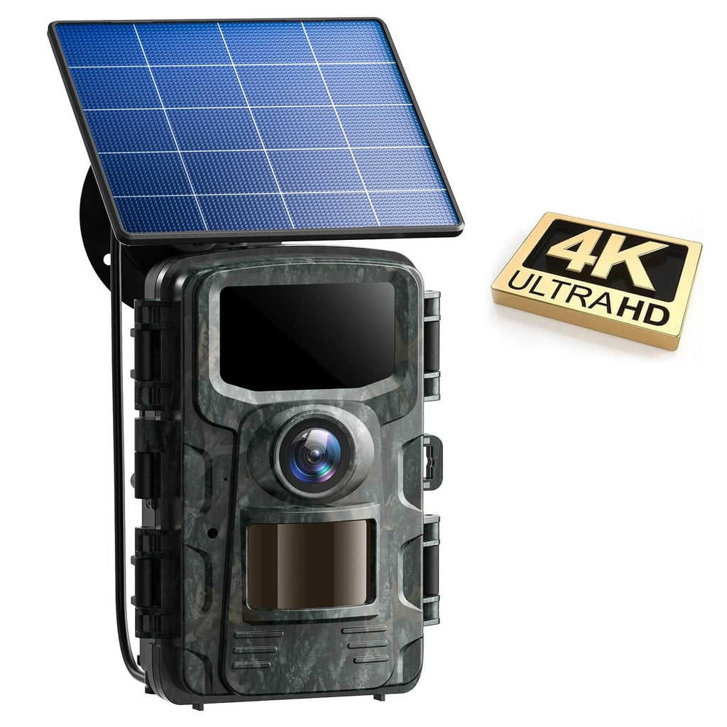 Caméra de chasse solaire 4K OC-C10 – Vision nocturne · Pour jardin et extérieur