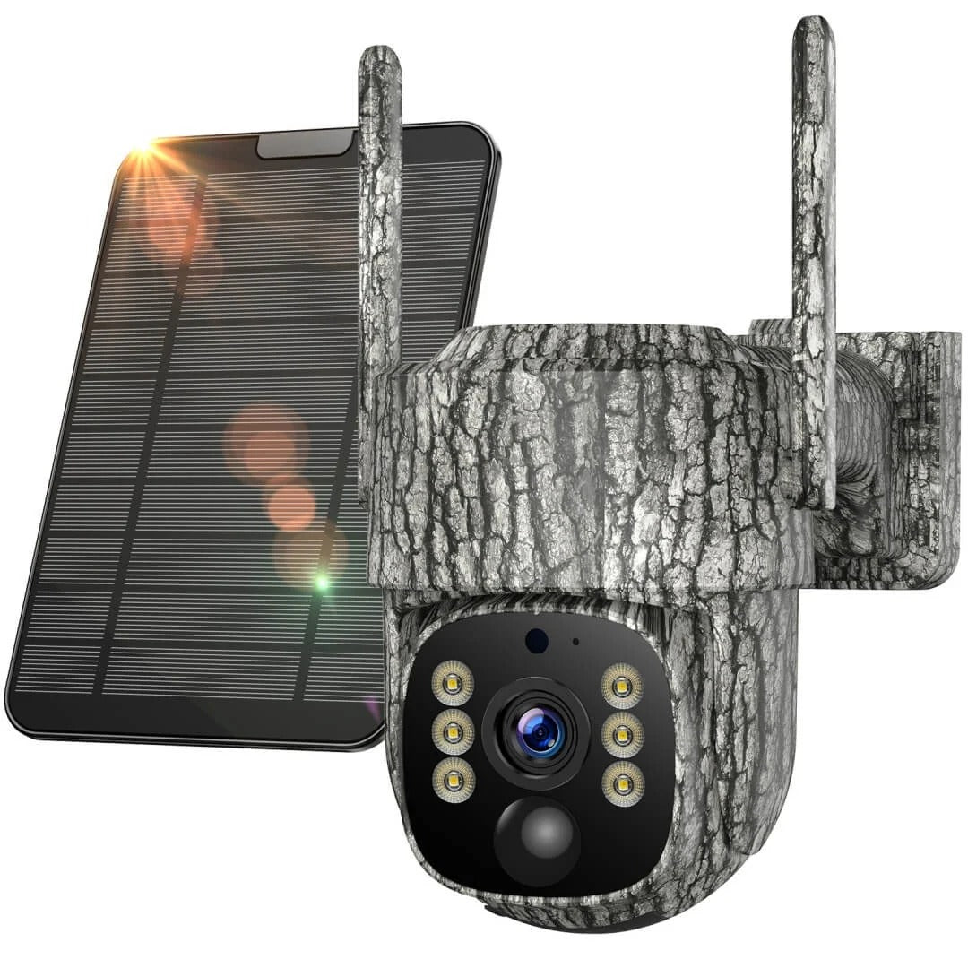 Caméra de chasse 360° OC-C03 – Rotative · Vidéo en direct · Extérieur sans Wi-Fi