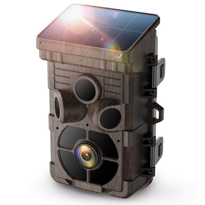 Caméra de chasse solaire OC-C18 – 24MP · Vision nocturne faible lueur · Étanche IP66