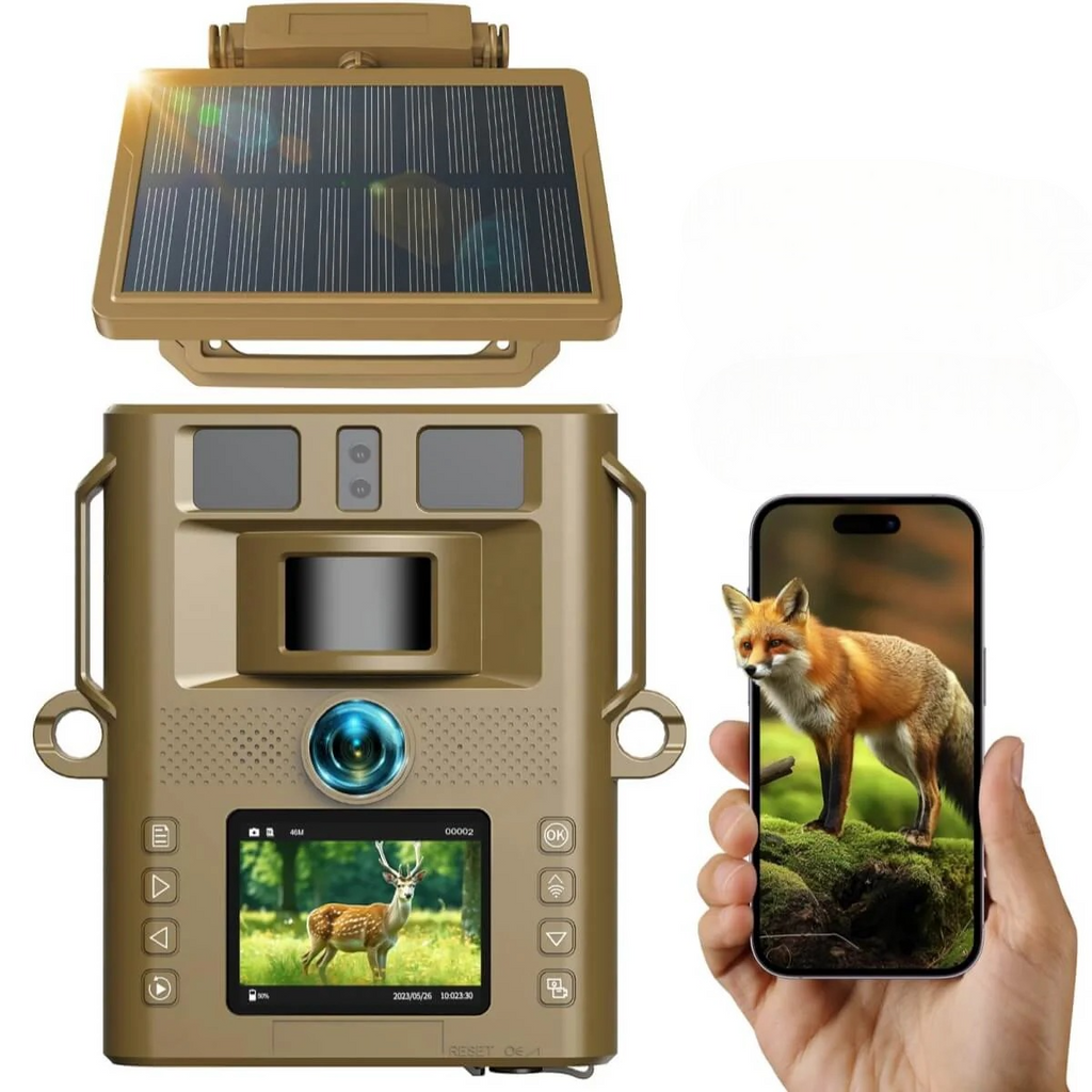 Caméra de chasse Wi-Fi 4K OC-C14 – Vision nocturne invisible · Discrète · 32MP